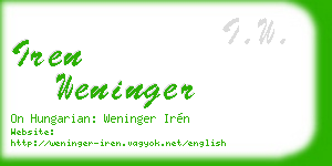 iren weninger business card